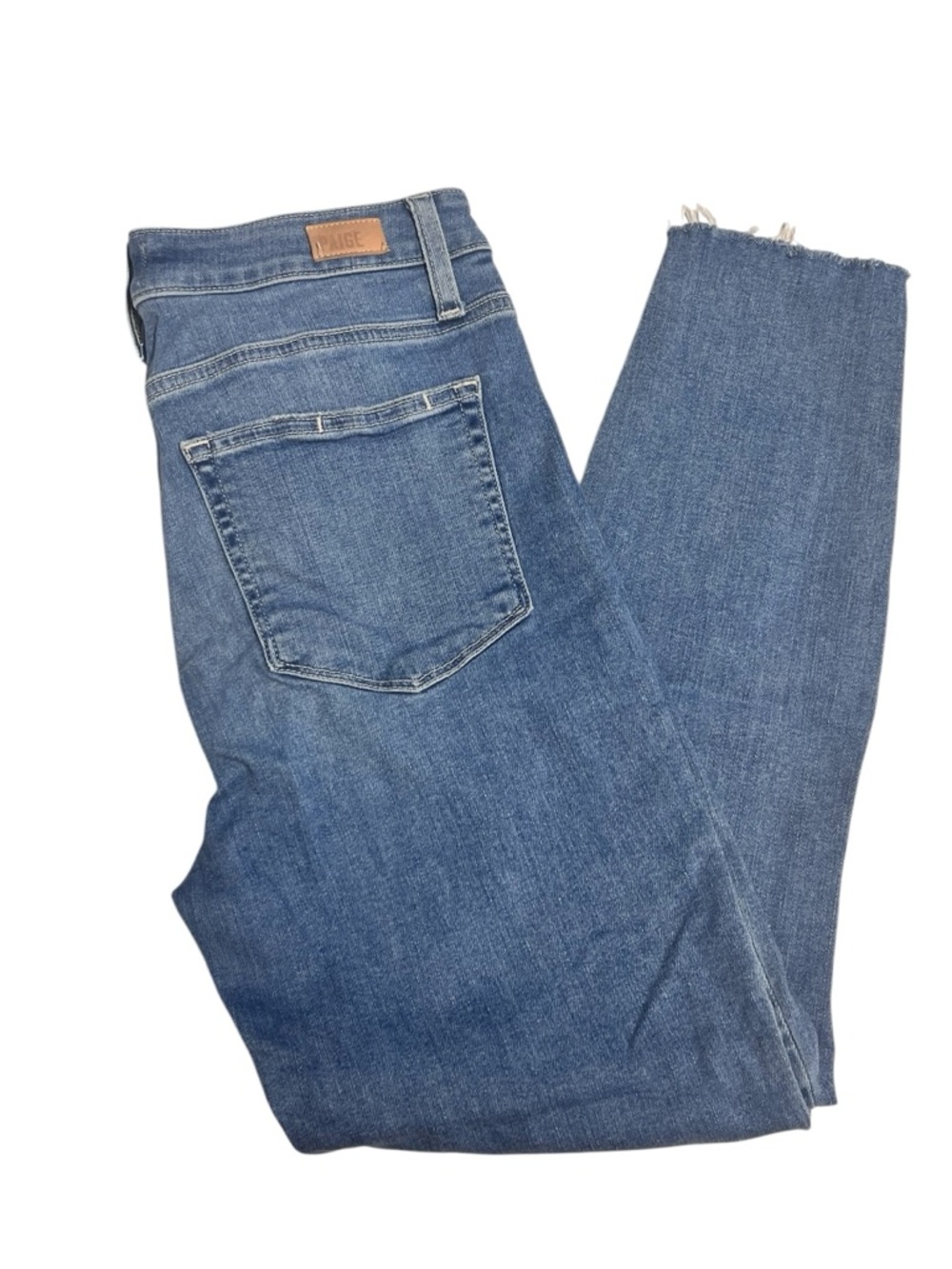 PAIGE High Rise Margot Cropped Jeans with Raw Hem